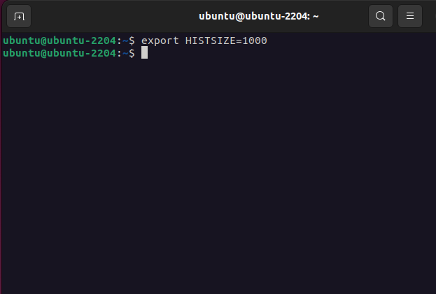 limiting the Linux command history size to view only 1000 records