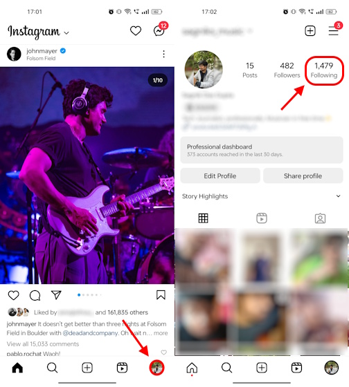 Bulk muting Instagram IDs from Following list