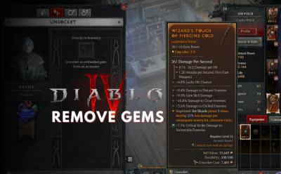 how to remove gems in Diablo 4