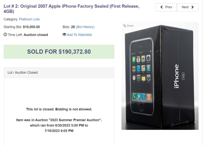 This IPhone's Auction Price Is More Than $1,50,000 And It's Crazy! | Beebom