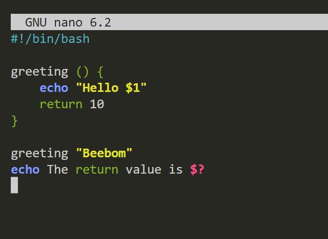 returning custom return status from function