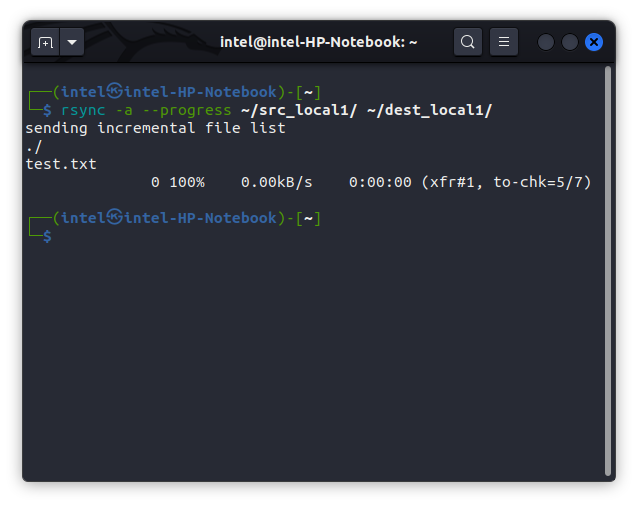 adding a progress bar to the rsync command