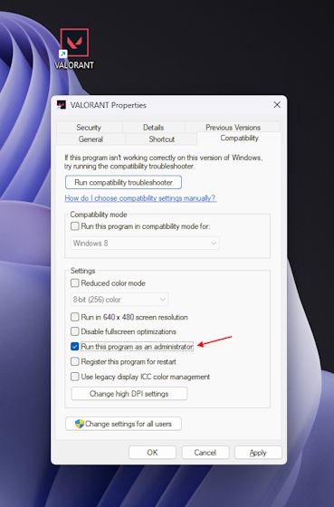 run valorant as admin