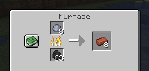 turn clay balls to brick using furnace in minecraft