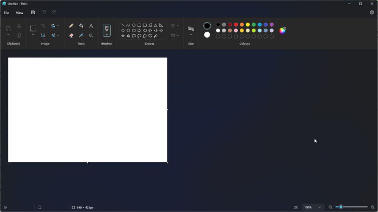 8. Dark Mode in Microsoft Paint windows 11
