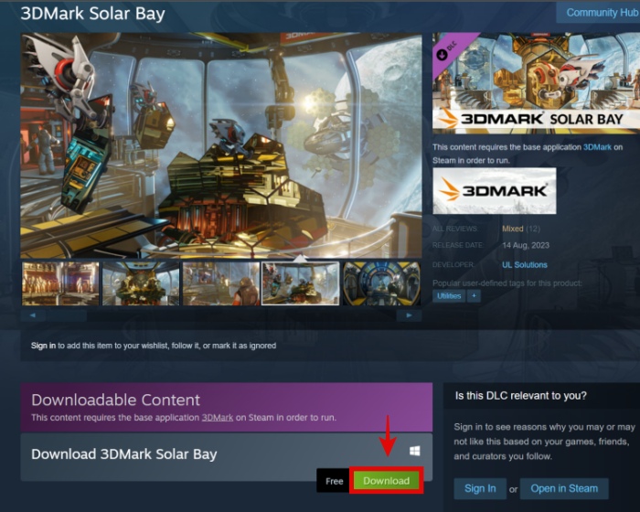 3dmark solar bay steam store page