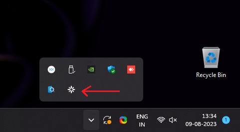 Twinkle Tray in windows system tray