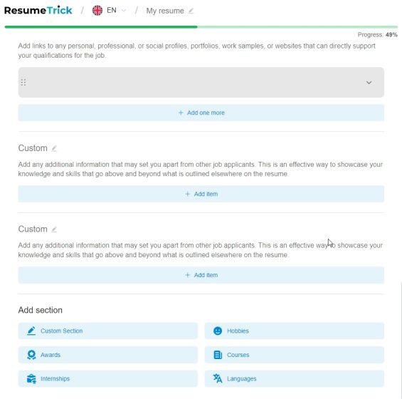 customizable templates on resume trick