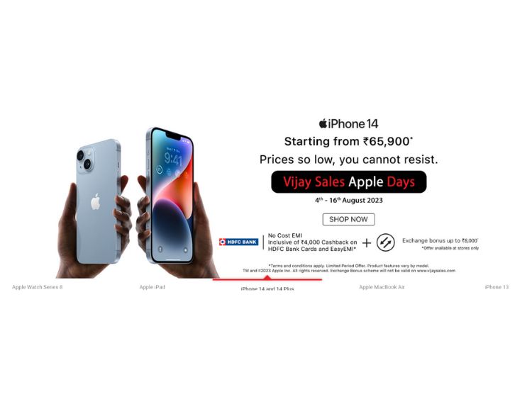 Apple Days Sale live on Vijay Sales