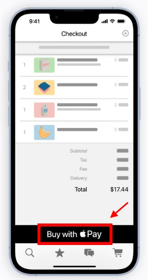 Buy with Apple pay option in websites and apps on iPhone