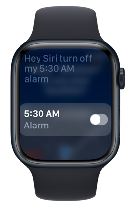 Disable Apple Watch alarm using Siri