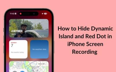 Hide Dynamic Island and Red dot in iPhone Screen Recording