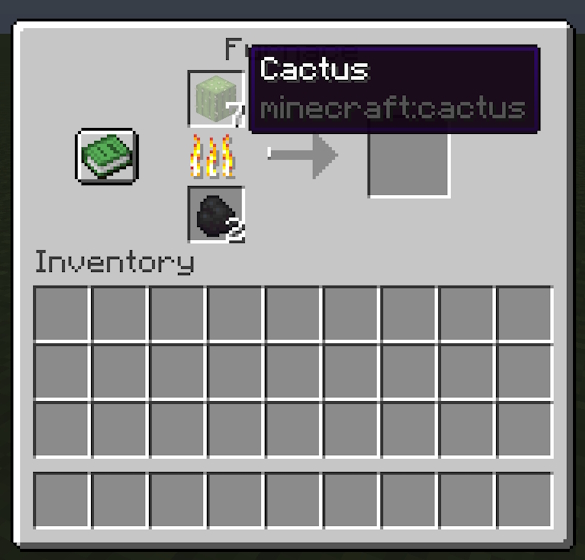 Placing cactus in the furnace