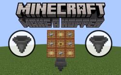 Iron ingots and a chest in item frames and a hopper in front of them in Minecraft
