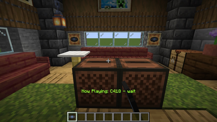 Playing the music disc Wait in Minecraft