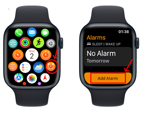 How to set an alarm best sale on apple watch series 3