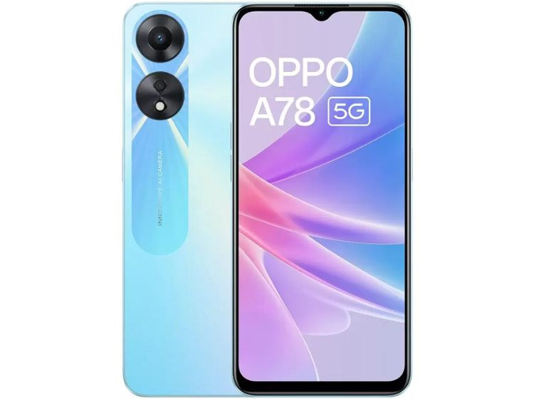 Oppo A78 in Aqua Green color option