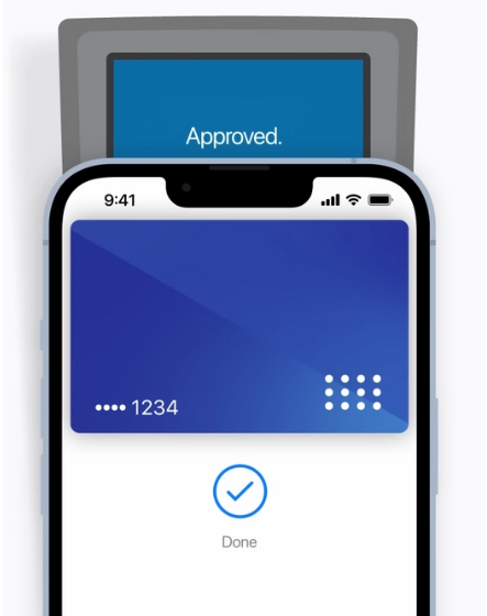 Payment completed with Apple Pay on iPhone