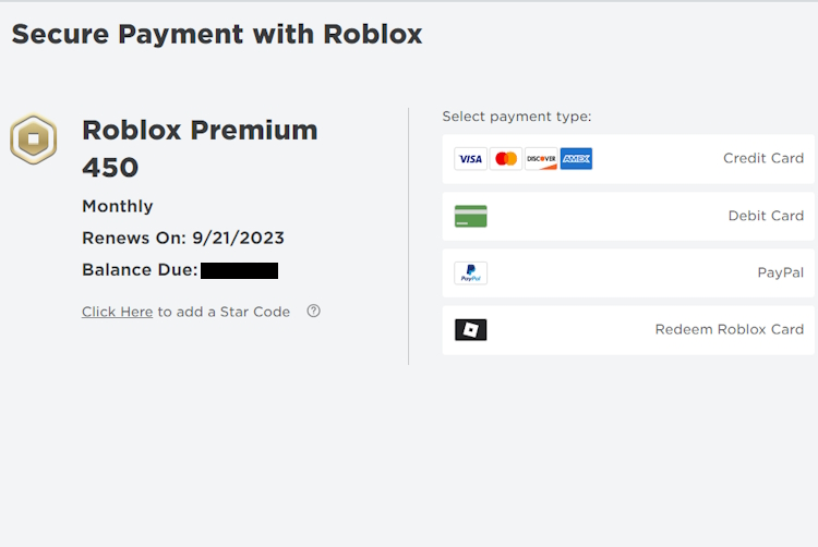 Subscription payment methods