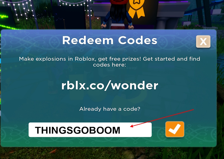 Redeem Mansion of wonder Roblox promo code