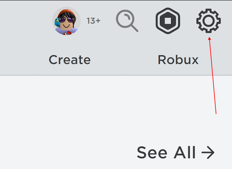 Roblox website gear option