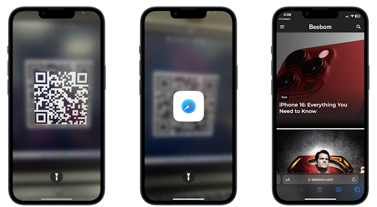 how to scan qr code using iphone 7