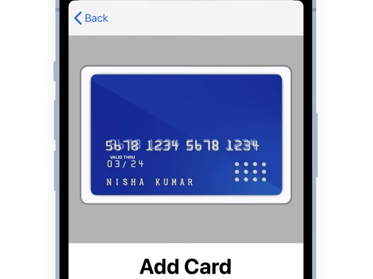 Scan your card to set up Apple Pay on iPhone
