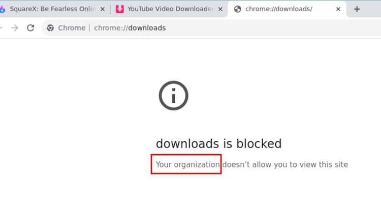 Download blocked within sandboxed environment