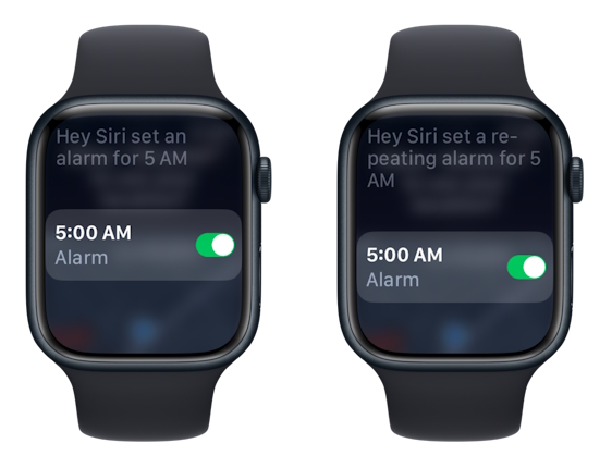 Setting alarm 2025 on iwatch