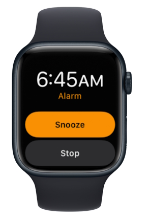 Snooze or Stop Alarm on Apple Watch