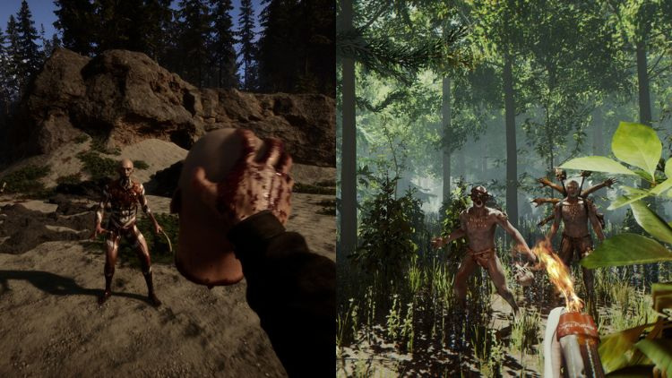 森の息子と森のゲームプレイの比較