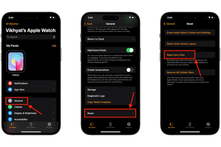 steps to Resync Apple Watch 