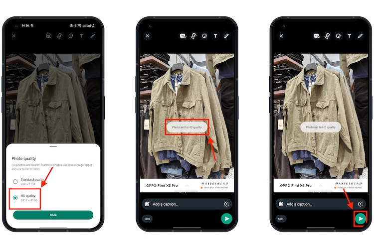 Steps to send HD Photos on WhatsApp