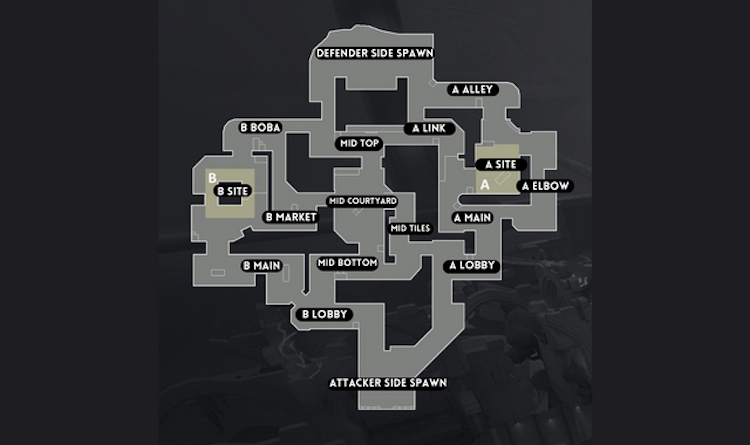 Valorant Sunset Minimap Layout