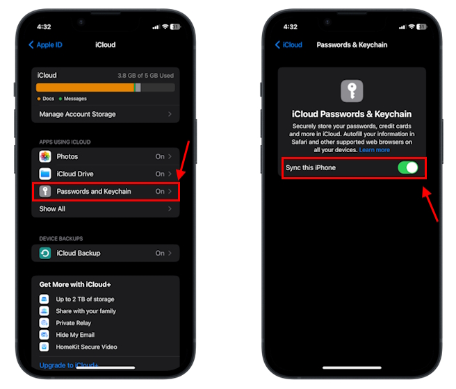 Sync iCloud Keychain Passwords on iPhone