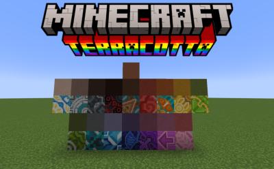 All the terracotta variants in Minecraft