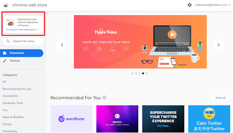 Chrome Web Store, Software