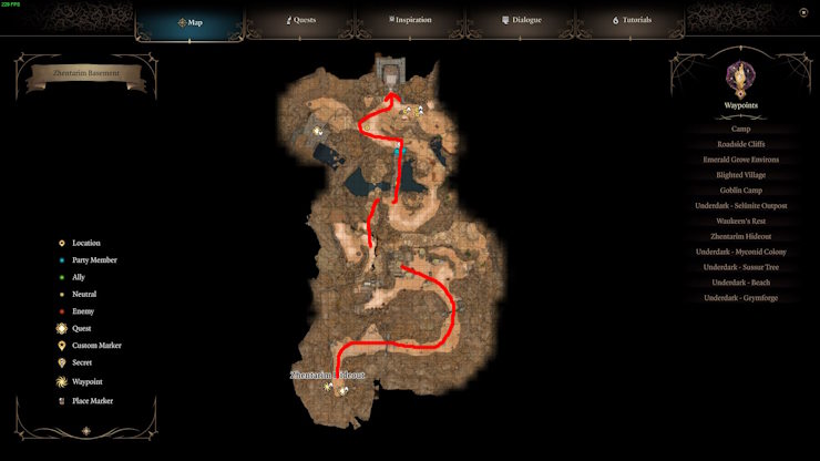 The infernal iron location for Zhentarim hideout