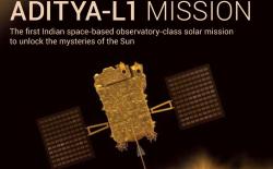This image depicts the Aditya-L1 satellite that will help ISRO conduct various scientific studies of the Sun