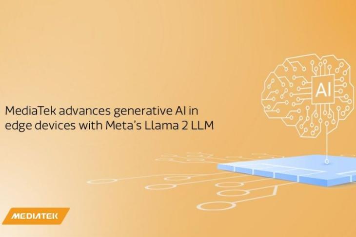 This image indicates the offical announcement by MediaTek to bring generative AI with its future flagship smartphones