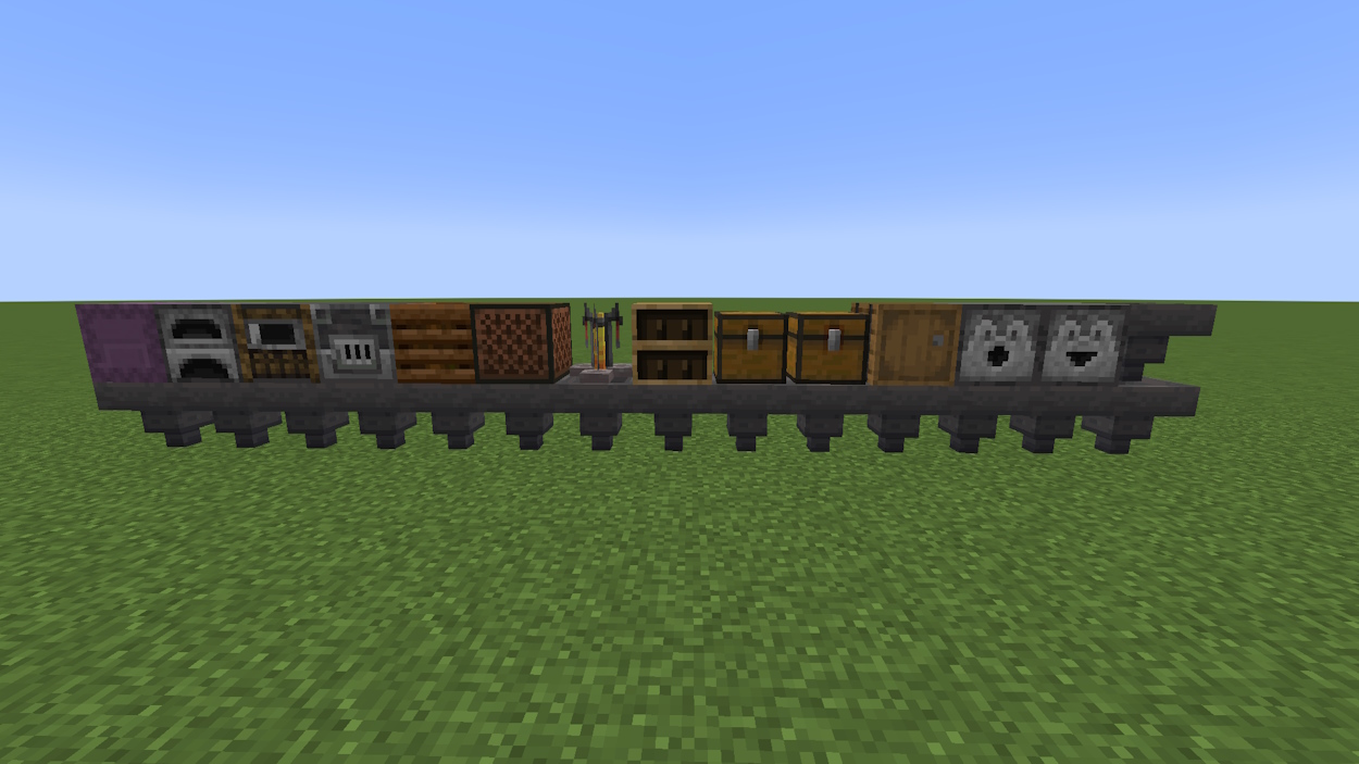 Container blocks hopper can interact with in Minecraft