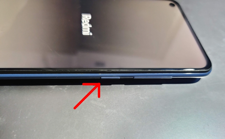 press the power button on xiaomi devices