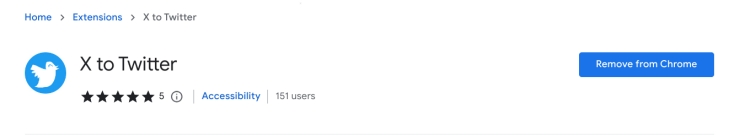install x to twitter chrome extension