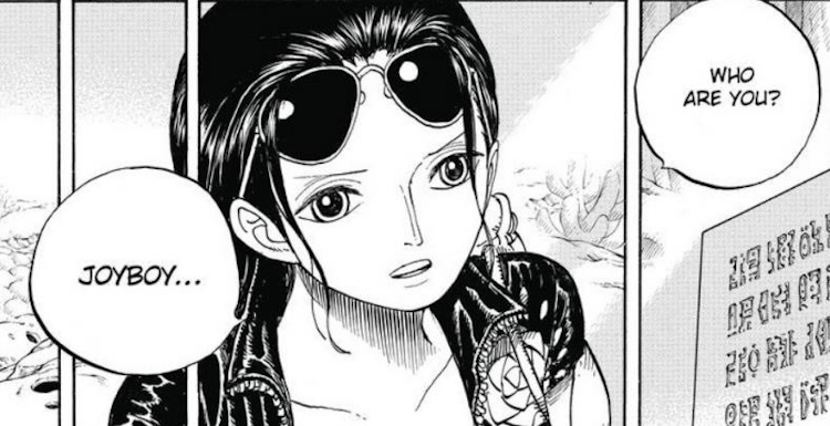Nico Robin mentioning Joy Boy in One Piece manga.