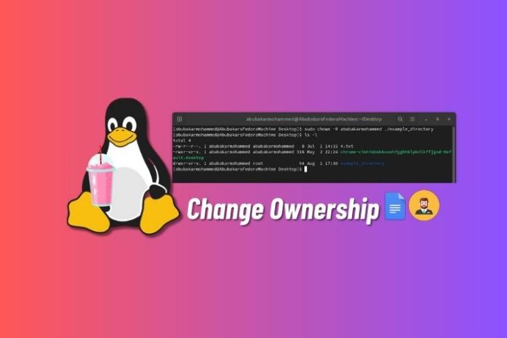 change ownership of directory in Linux