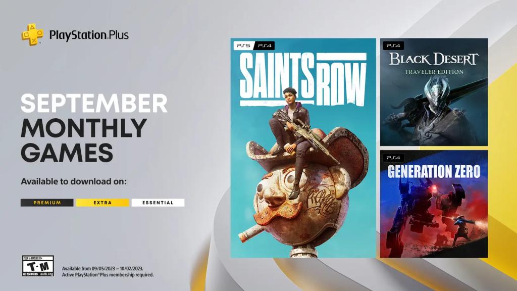 PlayStation Plus September 2023 Games Include Saints Row, Generation Zero, and Black Desert