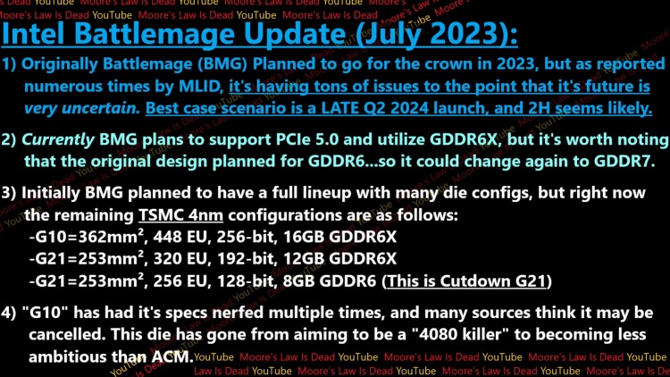Rumors Regarding Intel Arc GPU Successor Battlemage 