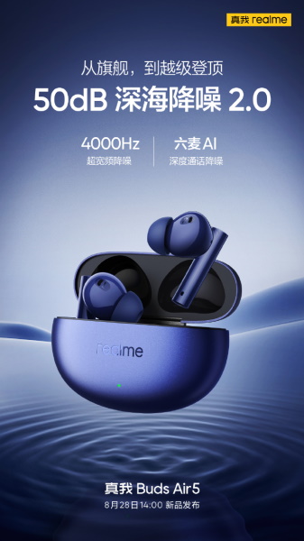 Annonce De La Date De Lancement De Realme Buds Air 5