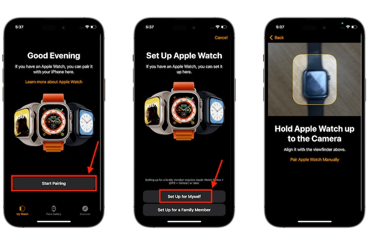 steps to pair Apple Watch to iPhone