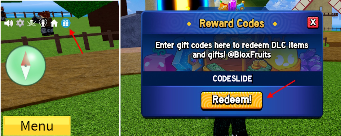 steps to redeem blox fruit codes